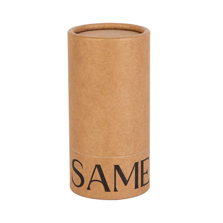 Tubo de papel reciclado impreso